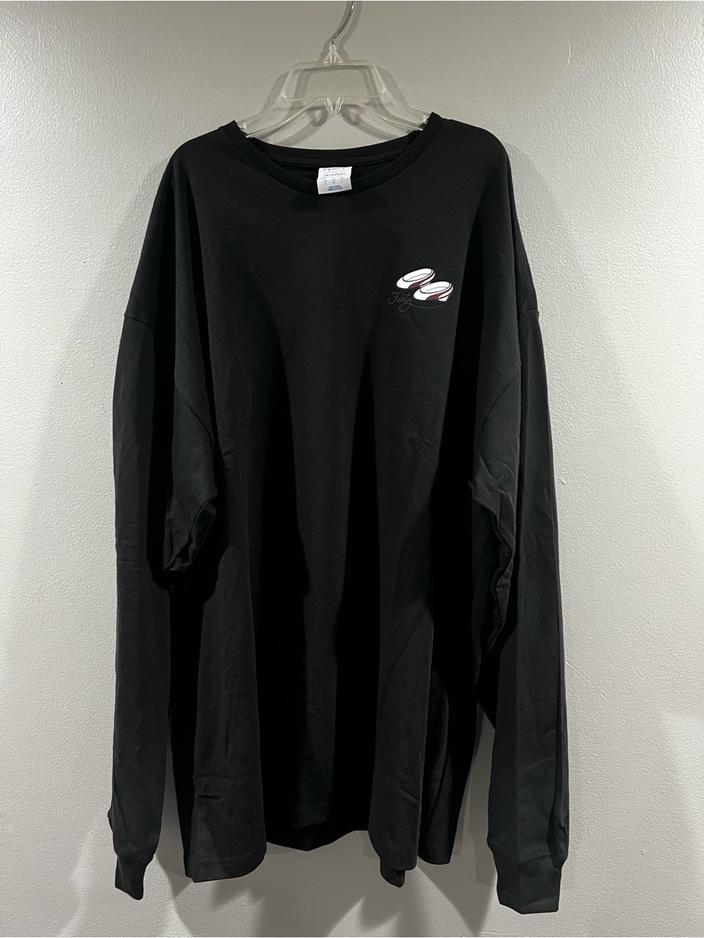 Fenty x Puma x Smurfs Oversized Long-Sleeve T-Shirt Black 633448-01 Size Large